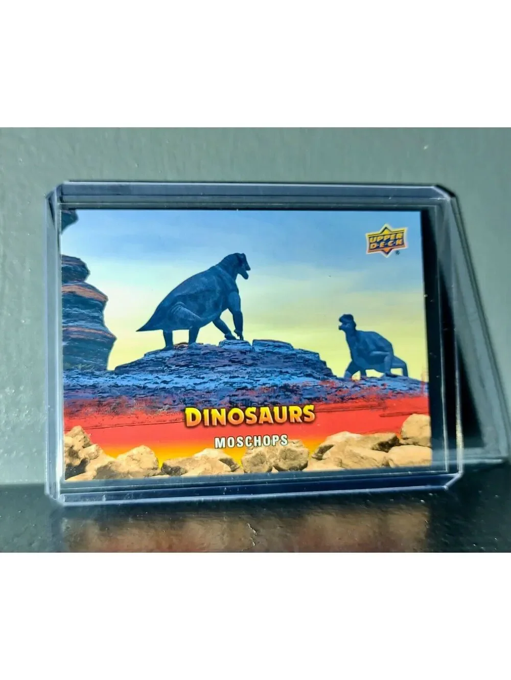 2015 Upper Deck Dinosaurs Moschops Extinction Red Parallel #20 Card